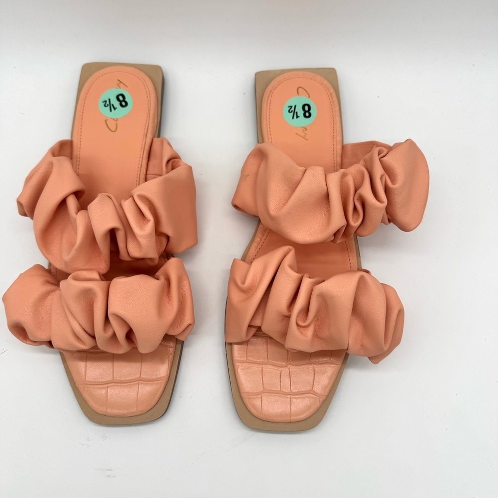 Circus Sam Edelman Iggy Ruched Slide Sandals Peach